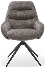 Drehbarer 360 Grad Esszimmer Armlehnenstuhl July Retro Stoff in 5 Farben