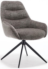 Drehbarer 360 Grad Esszimmer Armlehnenstuhl July Retro Stoff in 5 Farben