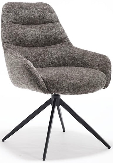 Drehbarer 360 Grad Esszimmer Armlehnenstuhl July Retro Stoff in 5 Farben