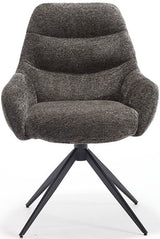 Drehbarer 360 Grad Esszimmer Armlehnenstuhl July Retro Stoff in 5 Farben