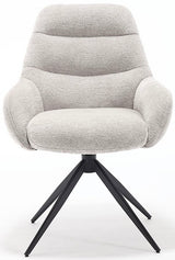 Drehbarer 360 Grad Esszimmer Armlehnenstuhl July Retro Stoff in 5 Farben