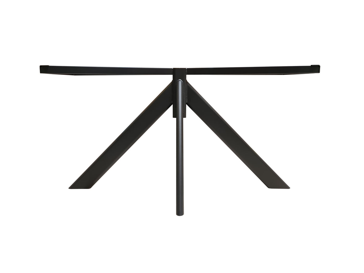 Sternfuß oval Metall Gestell schwarz pulverbeschichtet 140 180 cm mittig