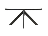 Sternfuß oval Metall Gestell schwarz pulverbeschichtet 140 180 cm mittig