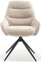 Drehbarer 360 Grad Esszimmer Armlehnenstuhl July Retro Stoff in 5 Farben