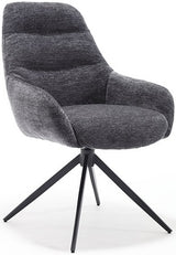 Drehbarer 360 Grad Esszimmer Armlehnenstuhl July Retro Stoff in 5 Farben