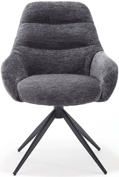 Drehbarer 360 Grad Esszimmer Armlehnenstuhl July Retro Stoff in 5 Farben