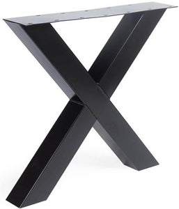 Metall Esstisch Untergestell Set Ironline Regular X in 3 Farben Schwarz Weiß Grau