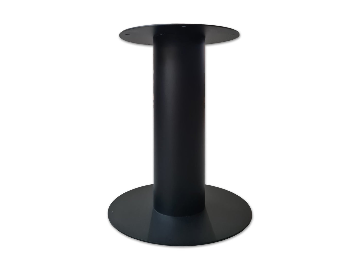 Zylinderfuß 60 cm Metall Gestell schwarz pulverbeschichtet für runde Tischplatten