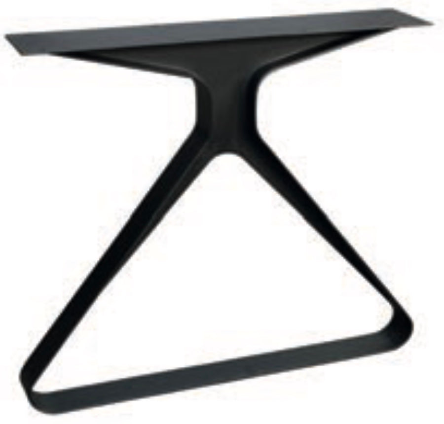 Vollmetall Triangle Massivstahl Gestell Set schwarz pulverbeschichtet für Tischplatten