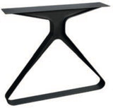 Vollmetall Triangle Massivstahl Gestell Set schwarz pulverbeschichtet für Tischplatten