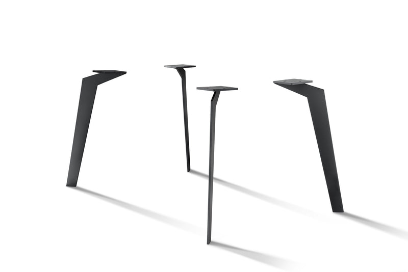 Design Tischfuß Gestell Zebra 4 Füße Metall schwarz pulverbeschichtet