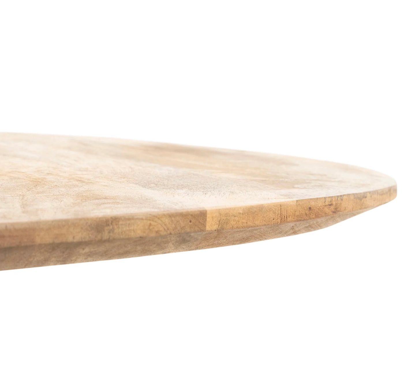Runder Esstisch Krefeld Mango natur massiv in 3 Größen mit Holzgestell