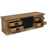 TV Board Bombay Mangoholz natur massiv Industrial Style Schrank 155 cm