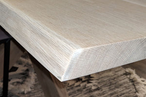 Eiche Tischplatte Neustadt Baumkante 4cm in 9 Größen unbehandelt - DIY
