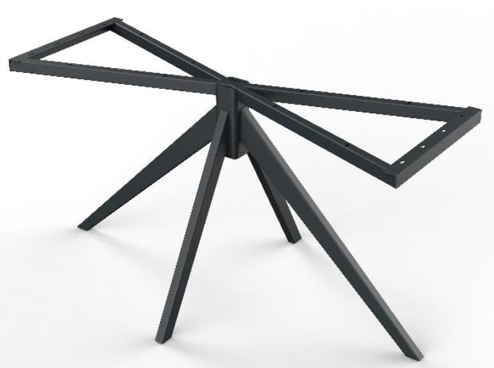 Sternfuß konisch Metall Gestell schwarz pulverbeschichtet 140 180 cm mittig