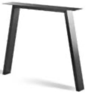 Metall Gestell N-Trapez Set schwarz Tischbeine für Tischplatten 2 Modelle