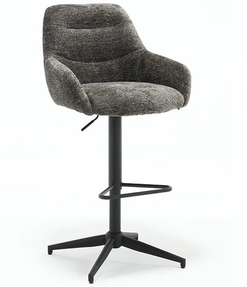 Tabouret de bar pivotant à 360 degrés July Retro en tissu, disponible en 5 couleurs