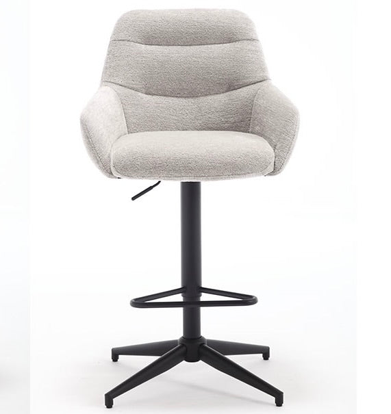 Tabouret de bar pivotant à 360 degrés July Retro en tissu, disponible en 5 couleurs