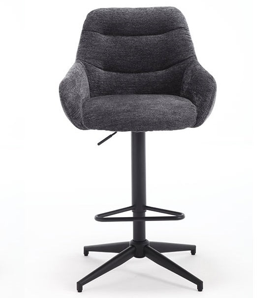 Tabouret de bar pivotant à 360 degrés July Retro en tissu, disponible en 5 couleurs