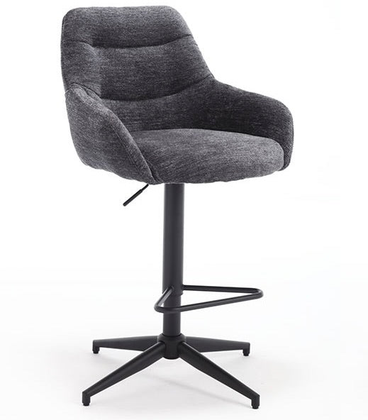 Tabouret de bar pivotant à 360 degrés July Retro en tissu, disponible en 5 couleurs