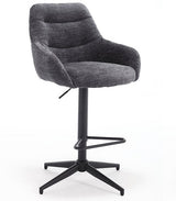 Tabouret de bar pivotant à 360 degrés July Retro en tissu, disponible en 5 couleurs