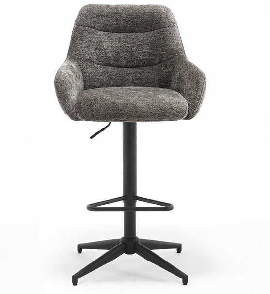 Tabouret de bar pivotant à 360 degrés July Retro en tissu, disponible en 5 couleurs
