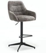 Tabouret de bar pivotant à 360 degrés July Retro en tissu, disponible en 5 couleurs