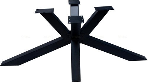 Spider Metall Gestell Jörg Knock Down schwarz lackiert für Tischplatten bis 300 cm
