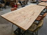Plateau de table en orme Kaarst, bord naturel 5 cm, en 8 tailles, recyclé et rustique