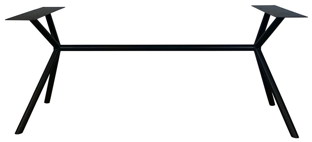 Esstisch Metall Tischgestell Rex Long Roundline schwarz pulverbeschichtet 5 Größen
