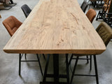 Plateau de table en orme Kaarst, bord naturel 5 cm, en 8 tailles, recyclé et rustique