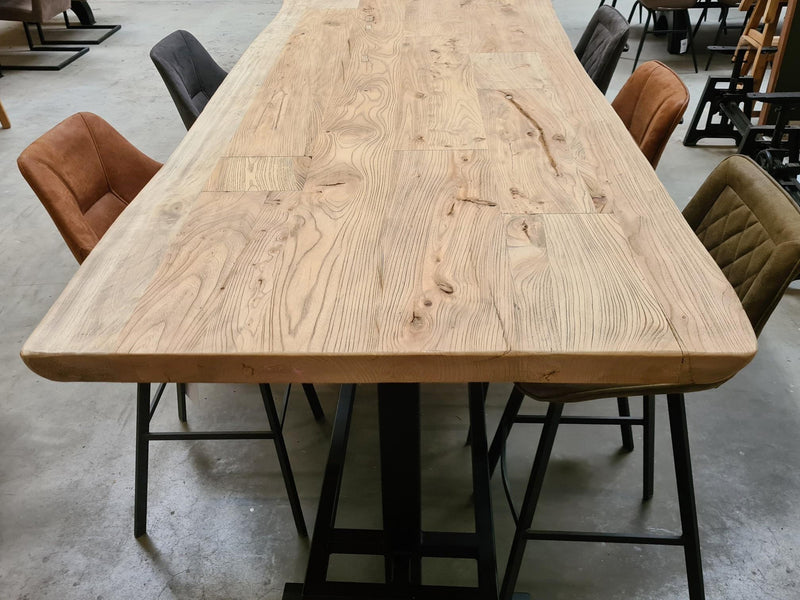 Plateau de table en orme Kaarst, bord naturel 5 cm, en 8 tailles, recyclé et rustique