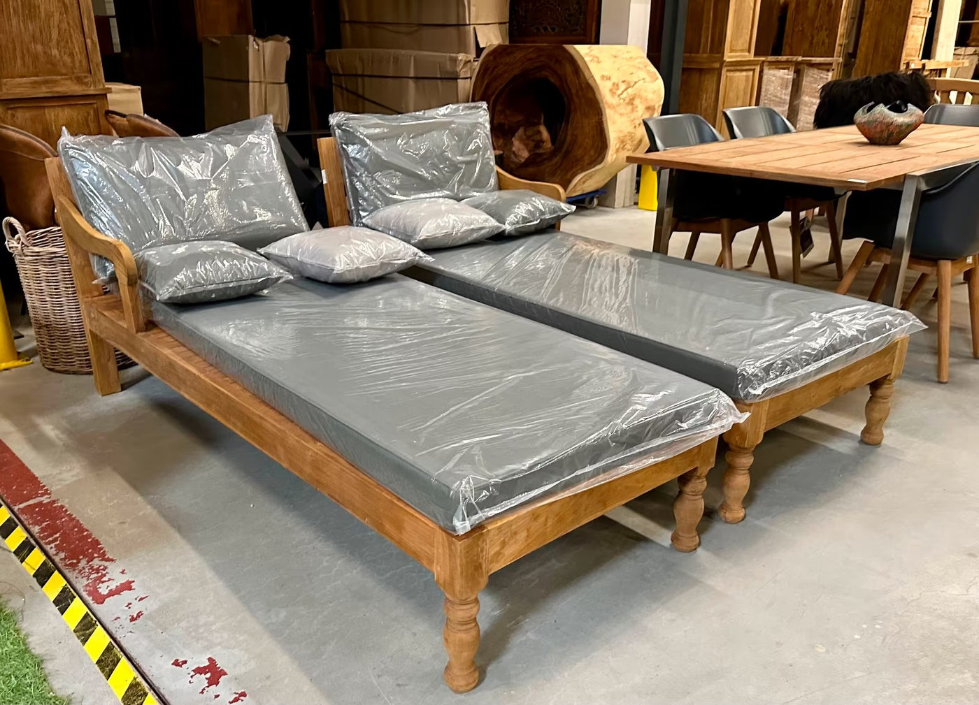 Doppel DESIGN DAYBED GARTEN SONNEN LIEGE links und rechts