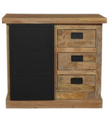 Armoire Bombay en manguier massif naturel style industriel 100 cm