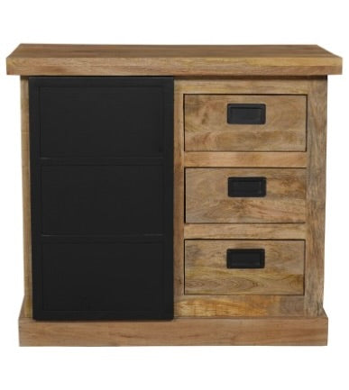 Schrank Bombay Mangoholz natur massiv Industrial Style 100 cm