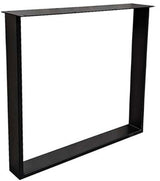 Metall Esstisch Untergestell U Set Exclusiveline Schwarz pulverbeschichtet 10x2cm