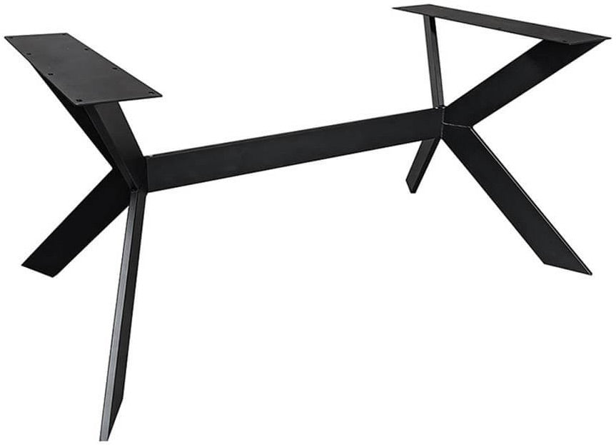 Tischplatten Untergestell Rex Long Exclusive schwarz pulverbeschichtet für Tischplatten 160 bis 260 cm