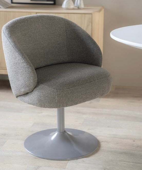 Drehbarer 360 Grad Esszimmer Stuhl Rube Armlehnenstuhl Teddystoff in 3 Farben