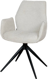 Drehbarer Esszimmer Stuhl Pueblo Mikrostoff in 3 Farben Schwarz-Anthrazit Silbergrau Beige