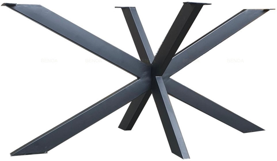 Spider Metall Gestell Bruno schwarz lackiert für Tischplatten bis 220 cm