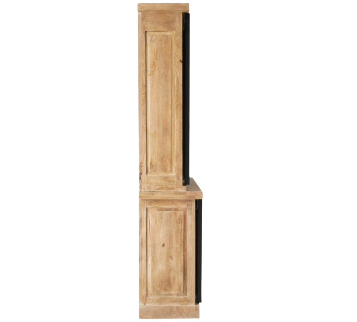 Vitrine Bombay Mangoholz natur massiv Industrial Style 120 cm