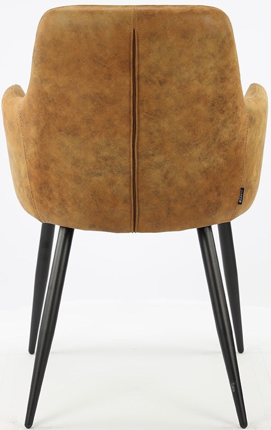 Mikrofaser Armlehnen Stuhl Dala 3 Farben Cognac-Braun Grau Pebble-Kieselstein