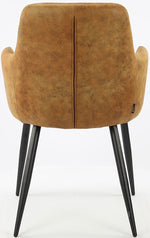 Lade das Bild in den Galerie-Viewer, Mikrofaser Armlehnen Stuhl Dala 3 Farben Cognac-Braun Grau Pebble-Kieselstein
