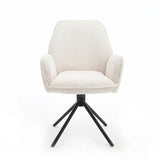 Fauteuil pivotant en velours Noah Cord en 4 coloris