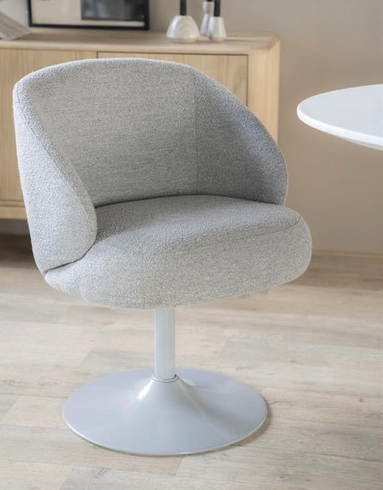 Drehbarer 360 Grad Esszimmer Stuhl Rube Armlehnenstuhl Teddystoff in 3 Farben