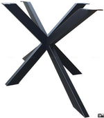 Lade das Bild in den Galerie-Viewer, Spider Metall Gestell Bruno schwarz lackiert für Tischplatten bis 220 cm
