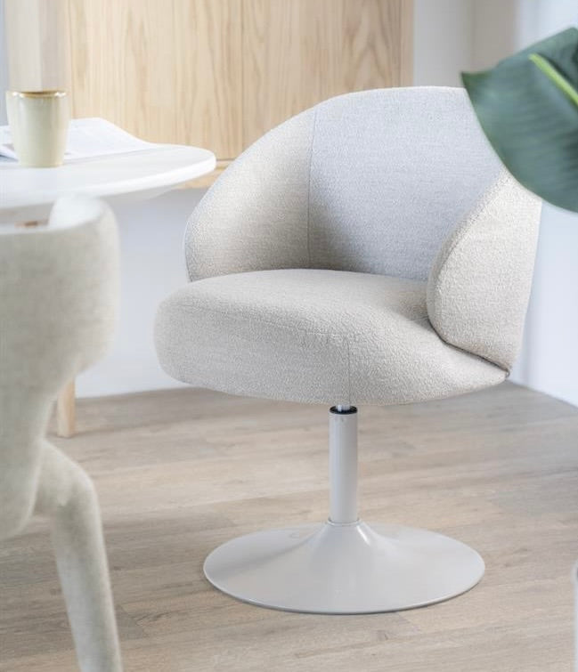 Drehbarer 360 Grad Esszimmer Stuhl Rube Armlehnenstuhl Teddystoff in 3 Farben