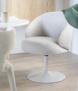 Drehbarer 360 Grad Esszimmer Stuhl Rube Armlehnenstuhl Teddystoff in 3 Farben