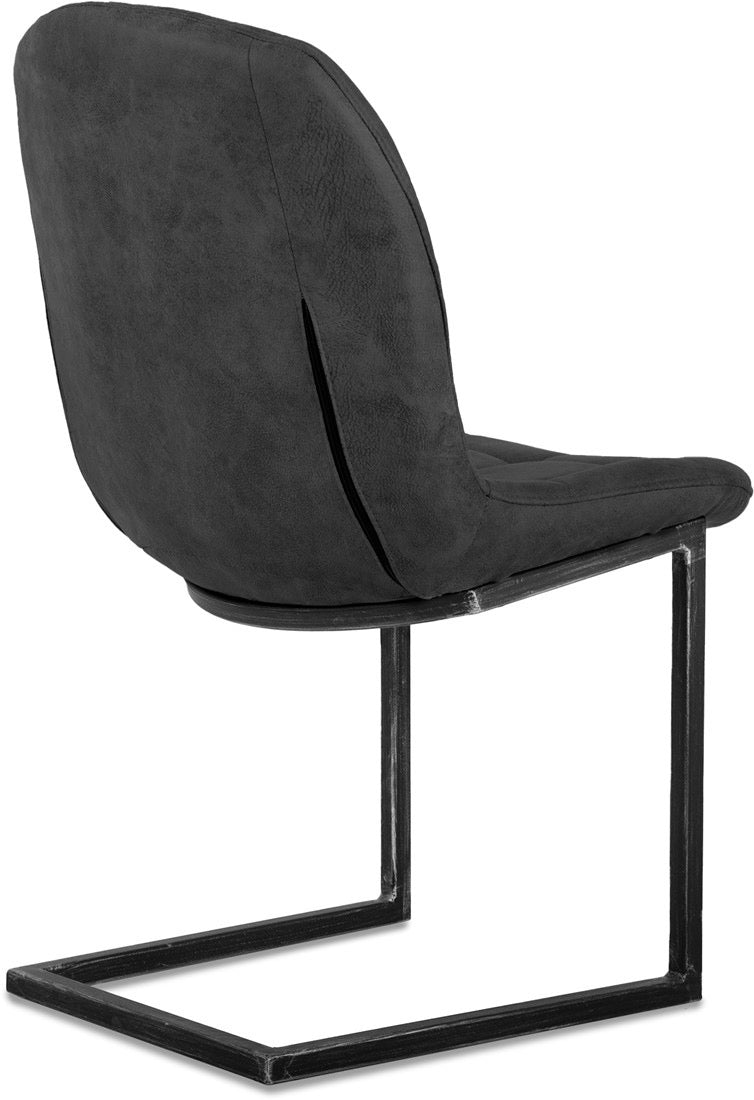 Chaise cantilever Jacko en microfibre disponible en 3 coloris : Cognac, Vert, Anthracite