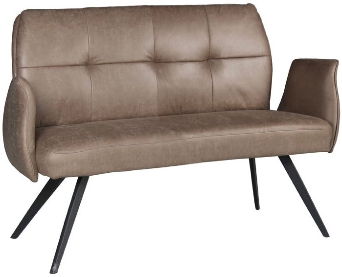 Sitzbank Lars Dallas Fabric Esszimmer Polsterbank Kunstleder 3 Farben Braungrau Dunkelgrau Dunkelbraun in 120 180 220 cm